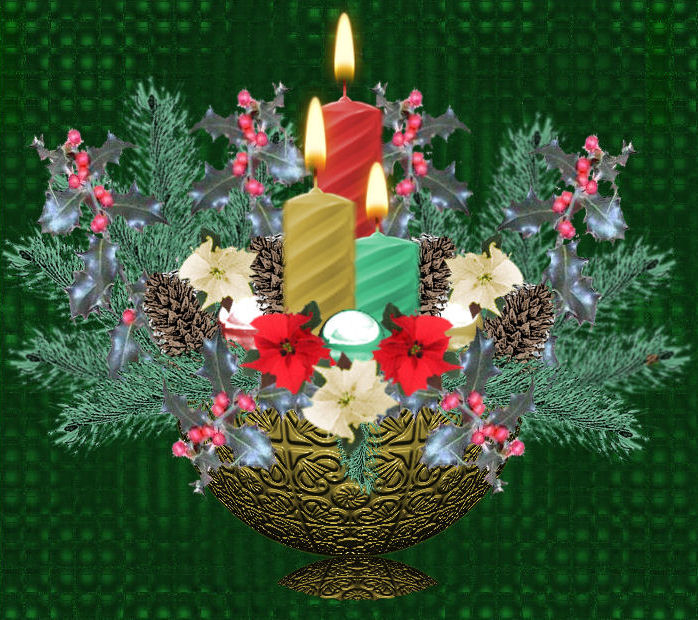 Kerststukje/Christmas flower bouquet